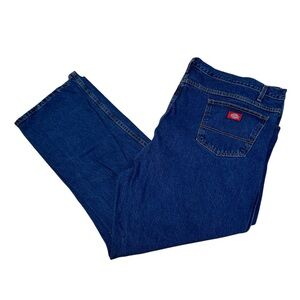 Dickies Men’s Relaxed Fit Straight Leg Denim Blue Jeans Size 50 x 32